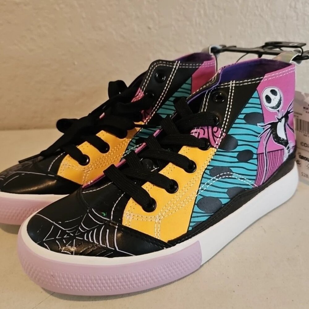 NEW Nightmare Before Christmas Disney High Top Lace-up Sneakers Shoes Women's